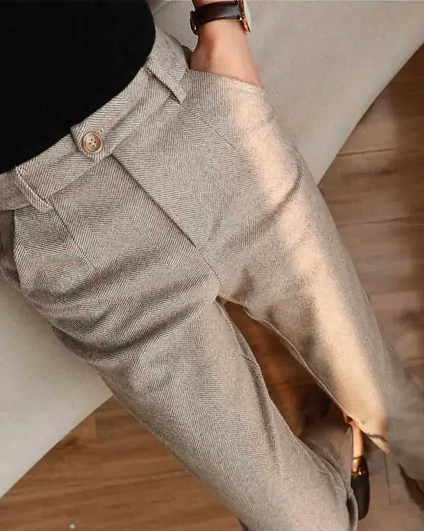 Men's mid-rise tapered trousers - photo 1