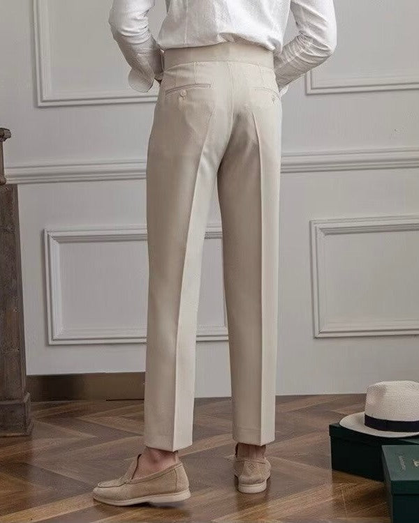 Pleated High-Waist Wide-Leg Trousers - photo 3