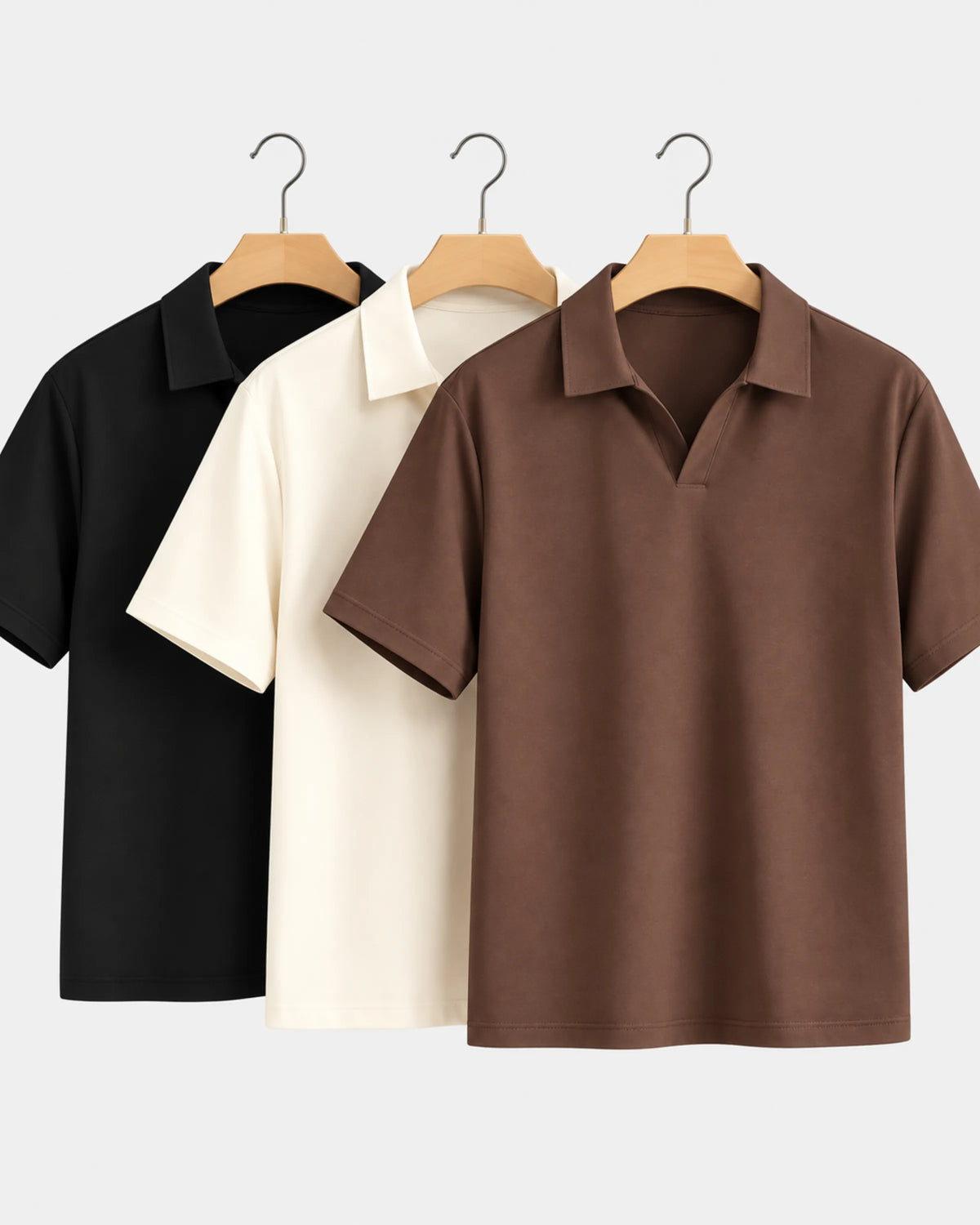 3-Pack Textured Short-Sleeve Polo Shirts - photo 3