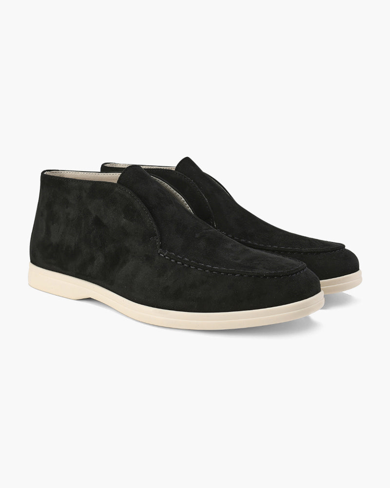 Ankle-High Suede-Look Loafers - photo 1