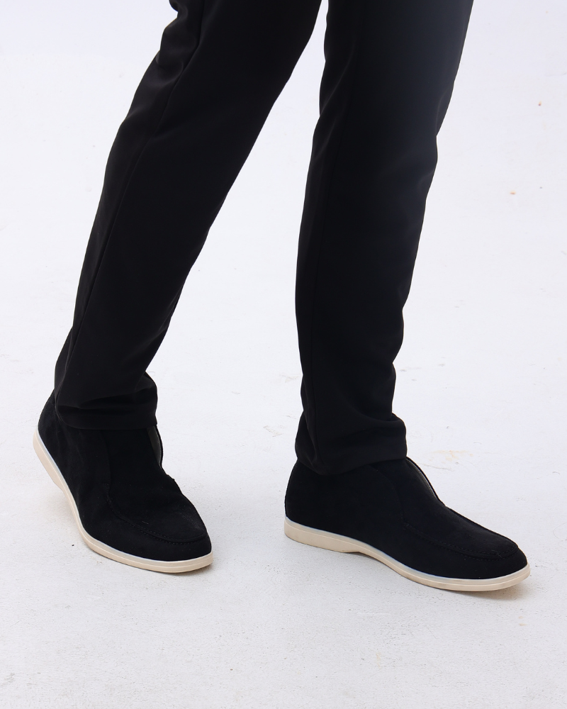 Ankle-High Suede-Look Loafers - photo 2