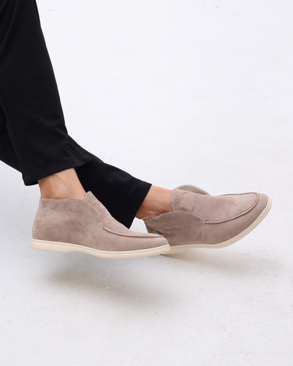 Ankle-High Suede-Look Loafers - photo 4