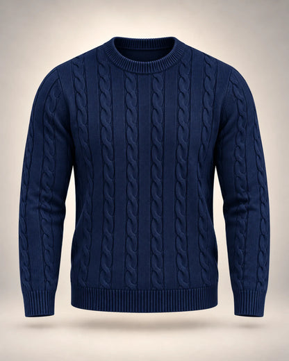 Cable-Knit Crew Neck Jumper - photo 1