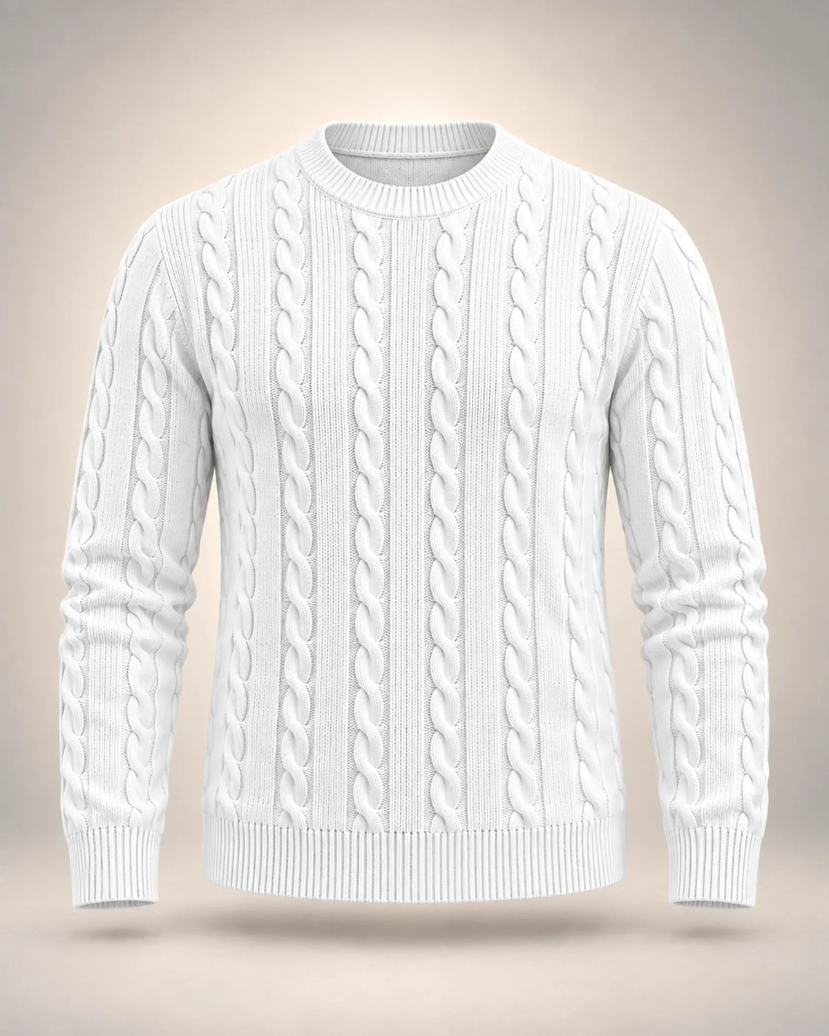 Cable-Knit Crew Neck Jumper - photo 2