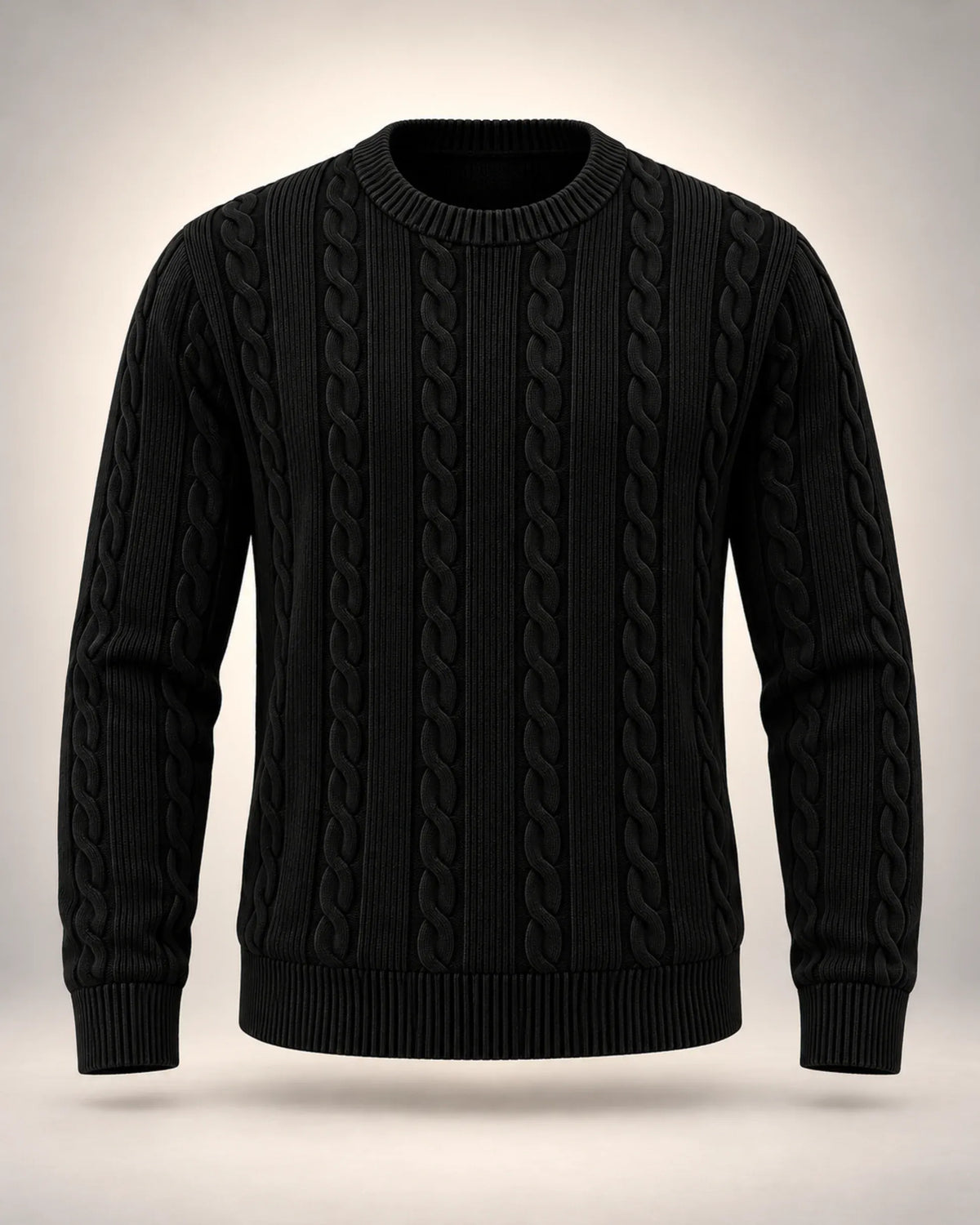 Cable-Knit Crew Neck Jumper - photo 3