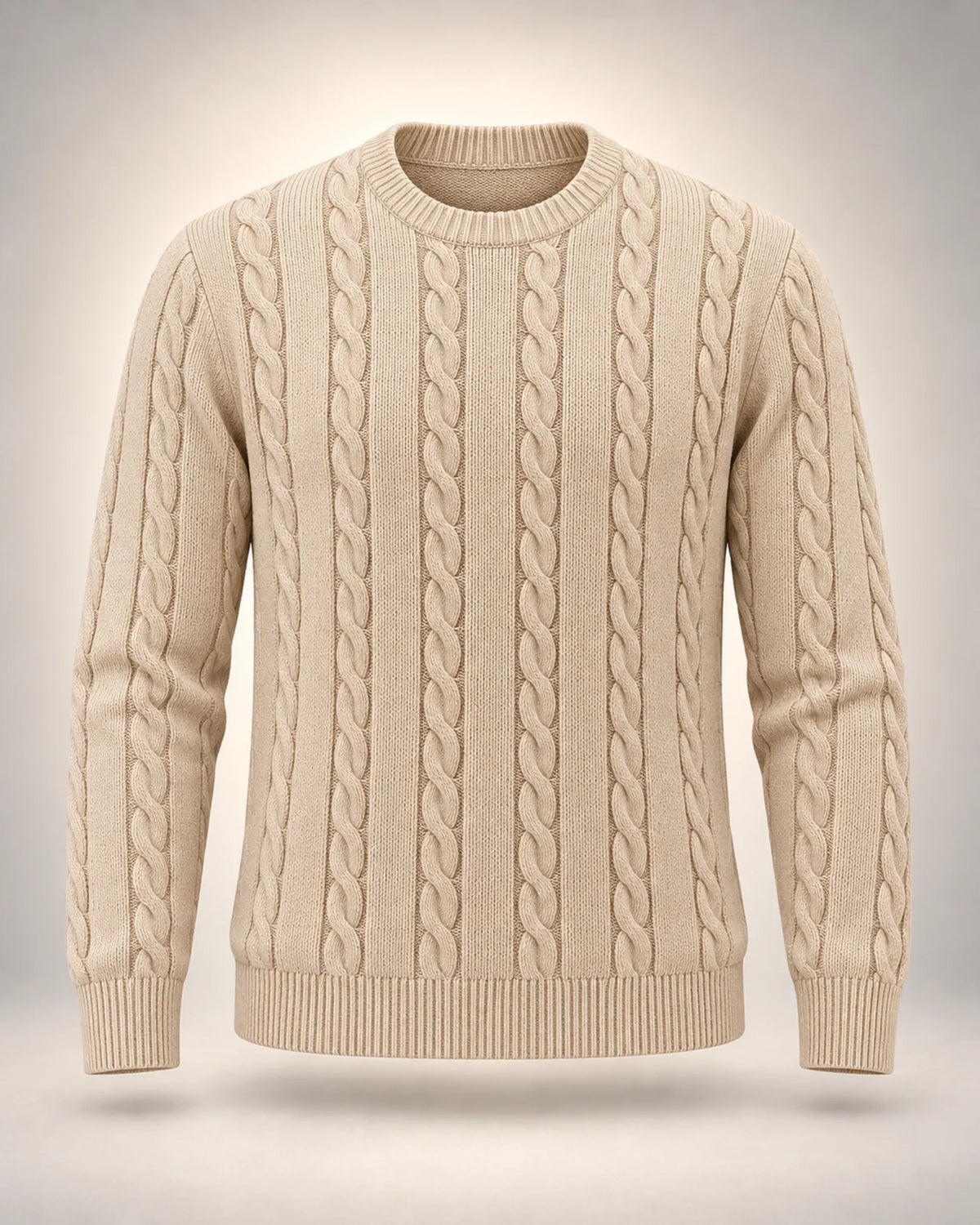Cable-Knit Crew Neck Jumper - photo 4