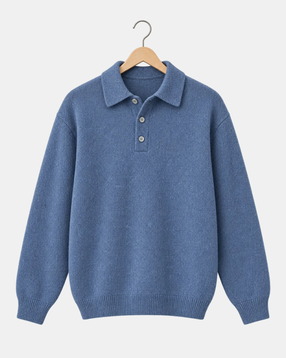 Drop-Shoulder Knitted Polo Jumper - photo 6