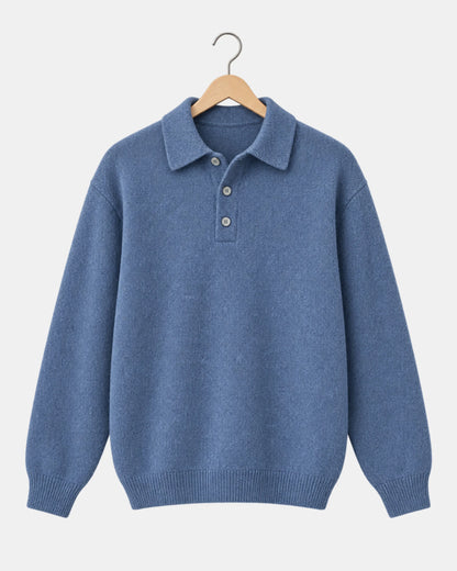Drop-Shoulder Knitted Polo Jumper - photo 6