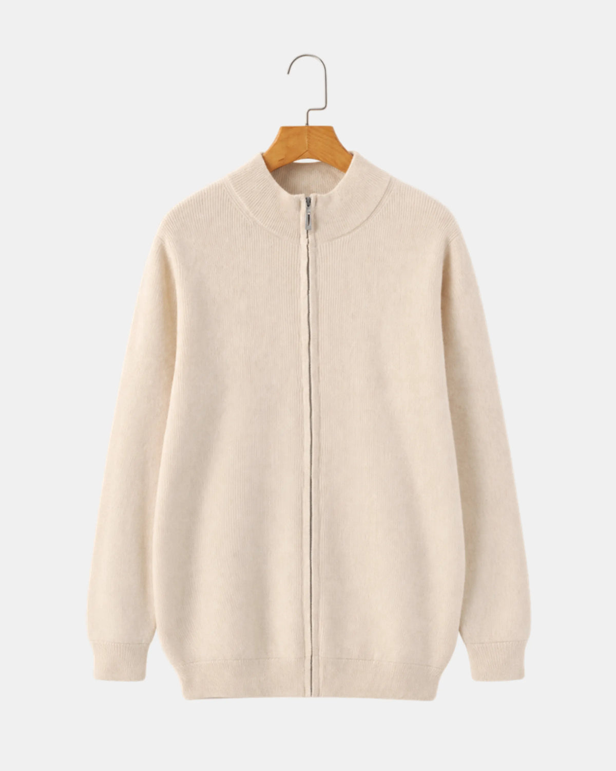 Full-Zip Knit Jumper with Stand Collar - photo 1