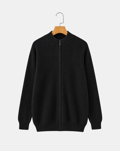 Full-Zip Knit Jumper with Stand Collar - photo 2