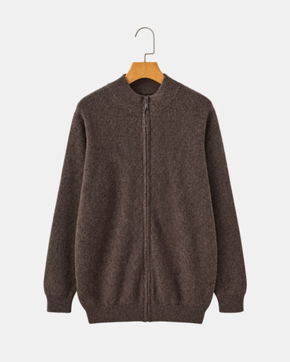 Full-Zip Knit Jumper with Stand Collar - photo 3