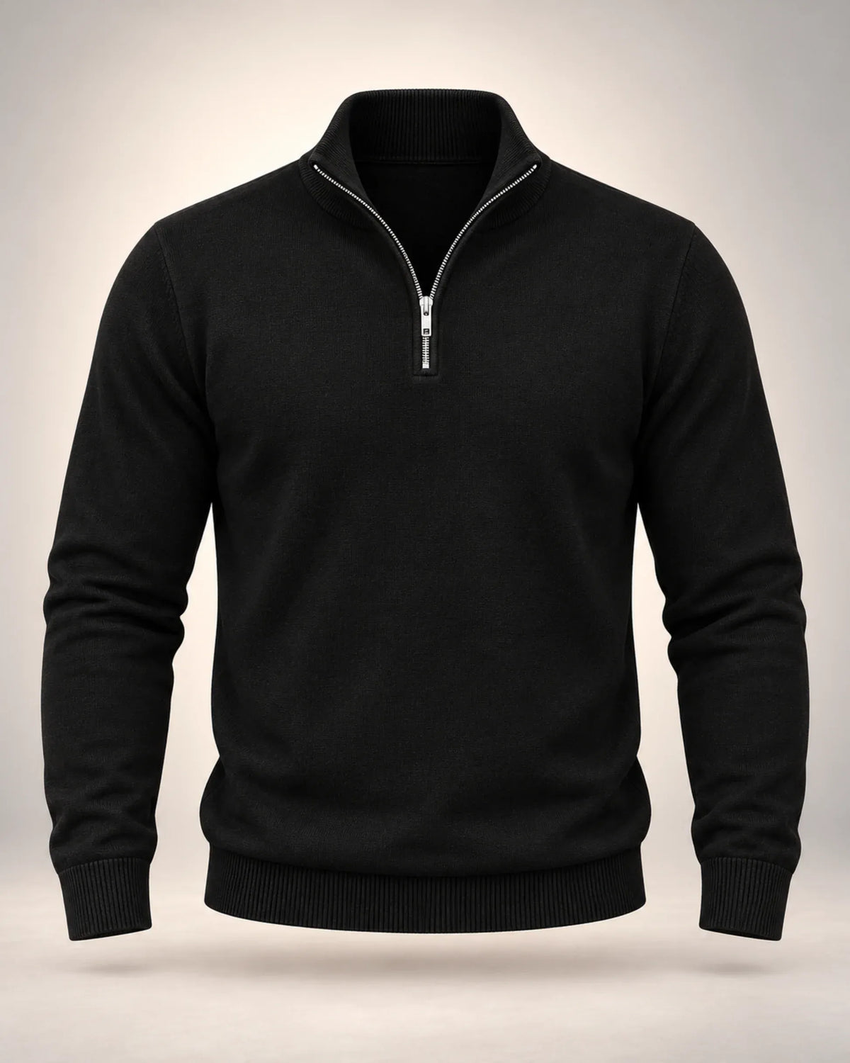 Half-Zip Knitted Jumper with Stand Collar - photo 3