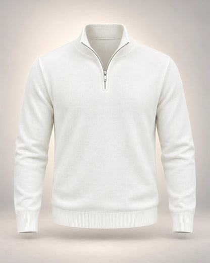 Half-Zip Knitted Jumper with Stand Collar - photo 4