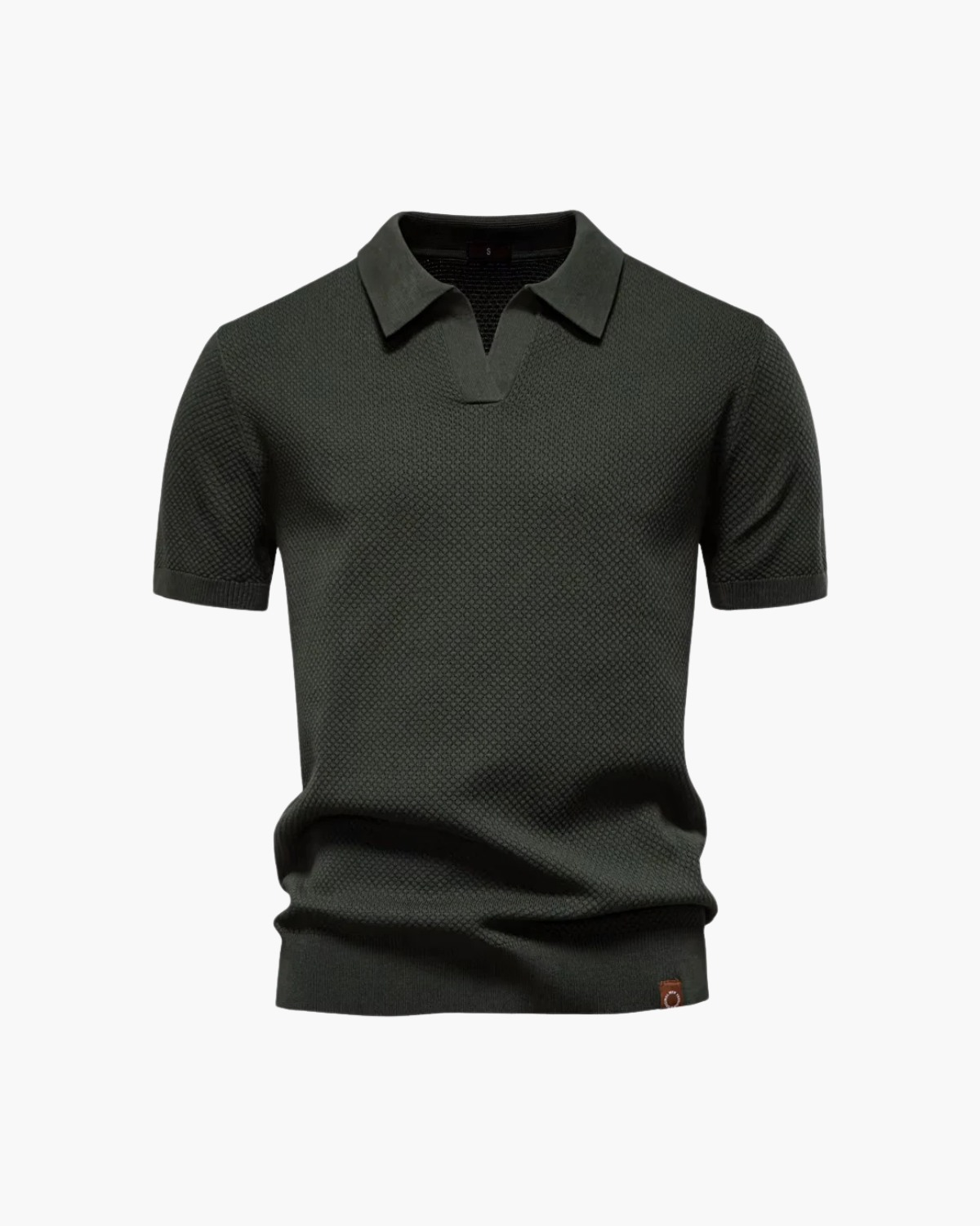 Lightweight Knitted Polo Shirt with V-Neck - photo 3