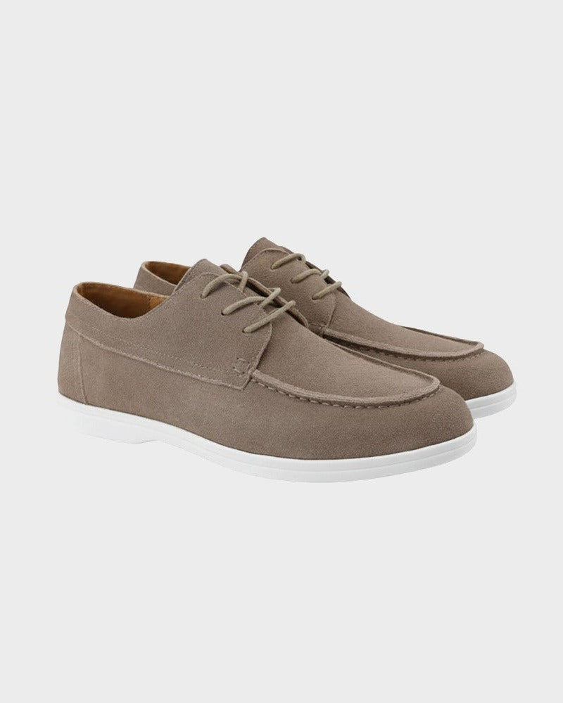 Low-Profile Lace-Up Shoes with Slim Sole - photo 1