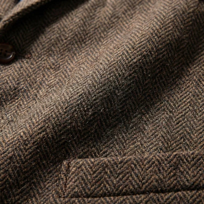 Men's Single-Breasted Herringbone Waistcoat with Chain Detail - photo 21