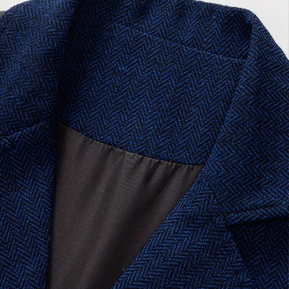 Men's Single-Breasted Herringbone Waistcoat with Chain Detail - photo 8