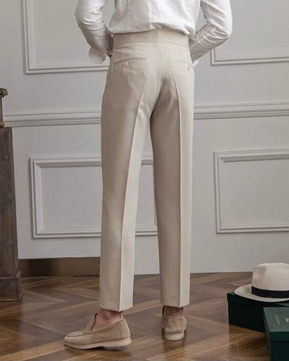 Pleated High-Waist Wide-Leg Trousers - photo 3