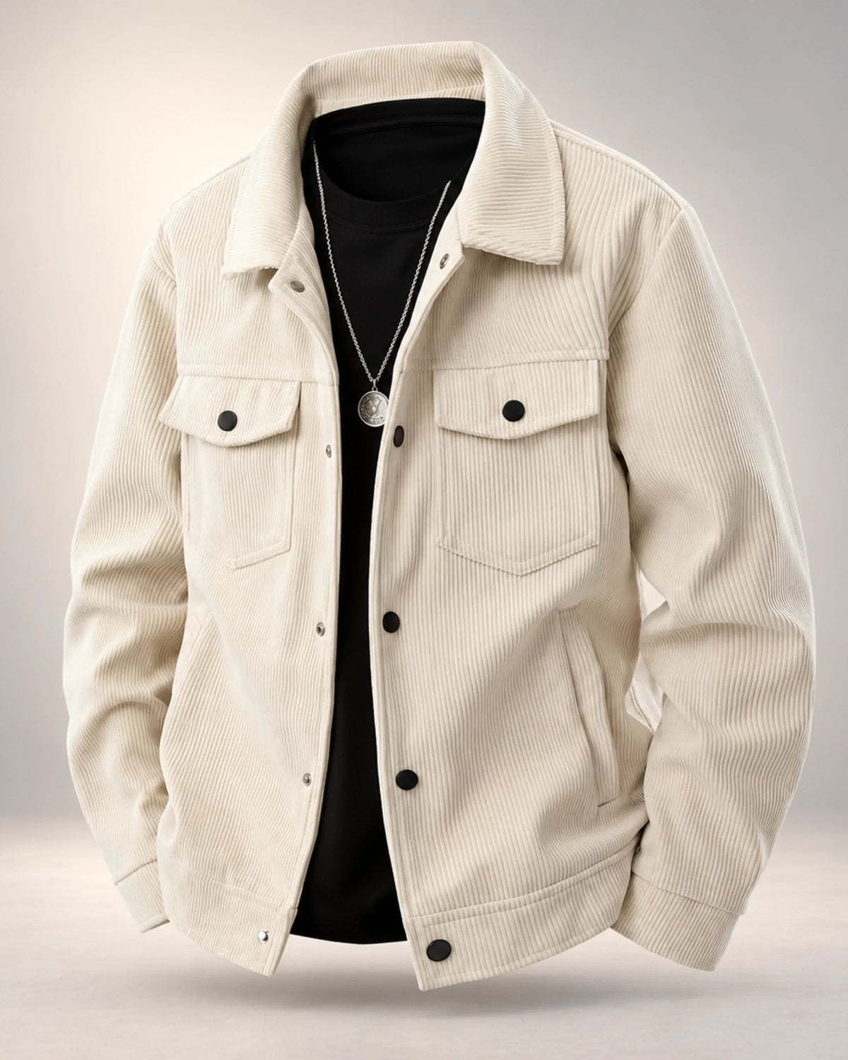 Relaxed-Fit Corduroy Overshirt Jacket - photo 2