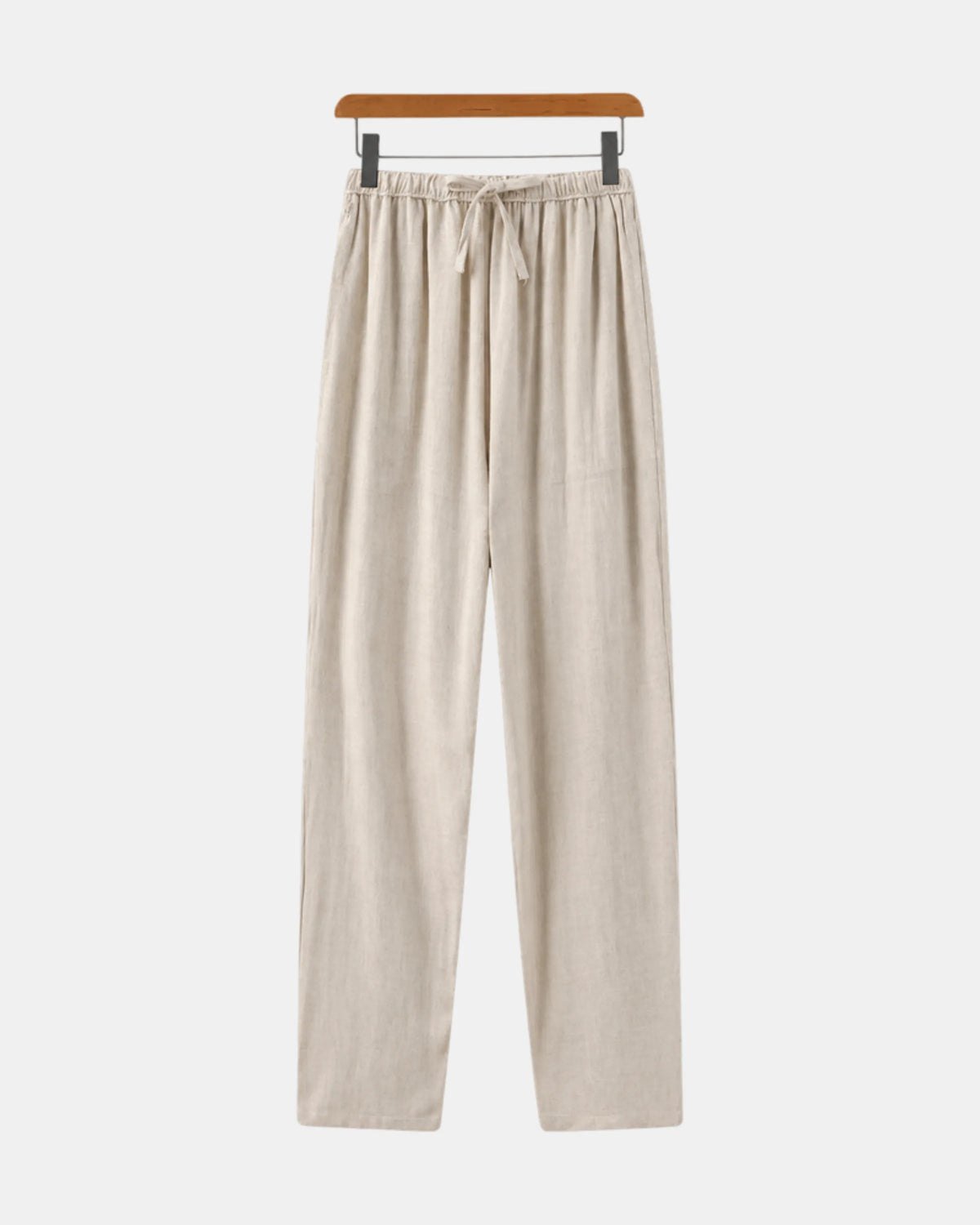 Straight-Leg Linen Drawstring Trousers - photo 2