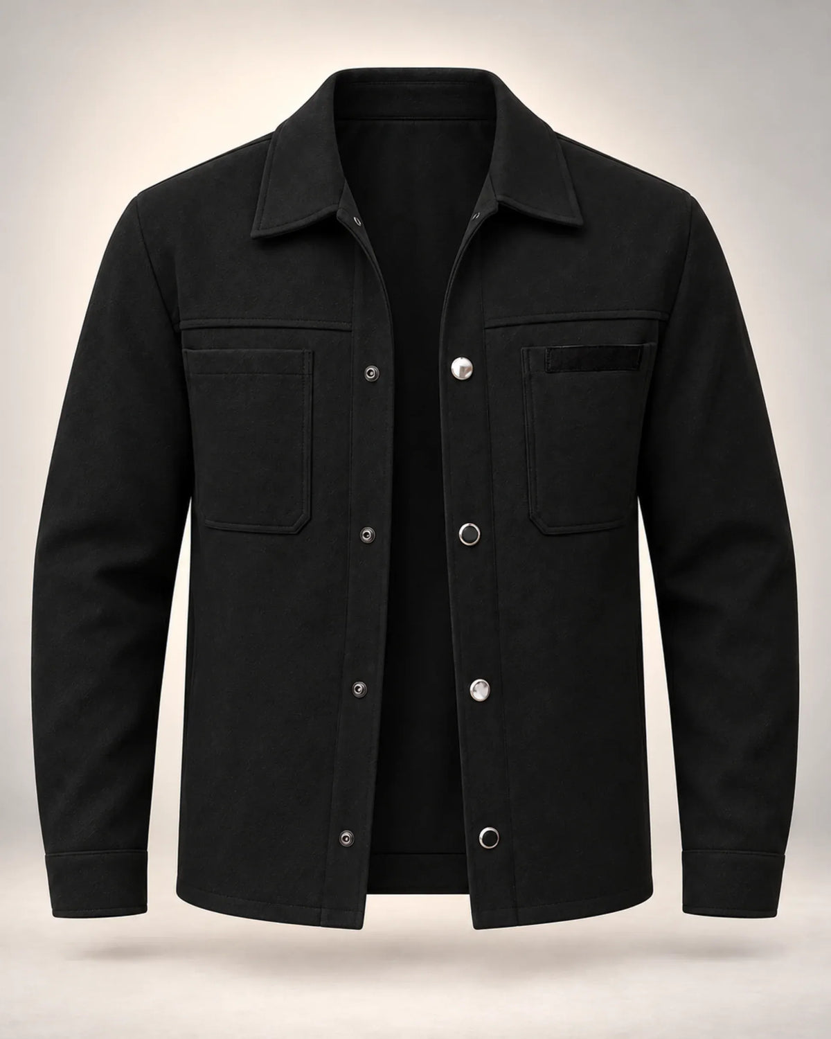Twin-Pocket Button-Front Tweed Overshirt - photo 2