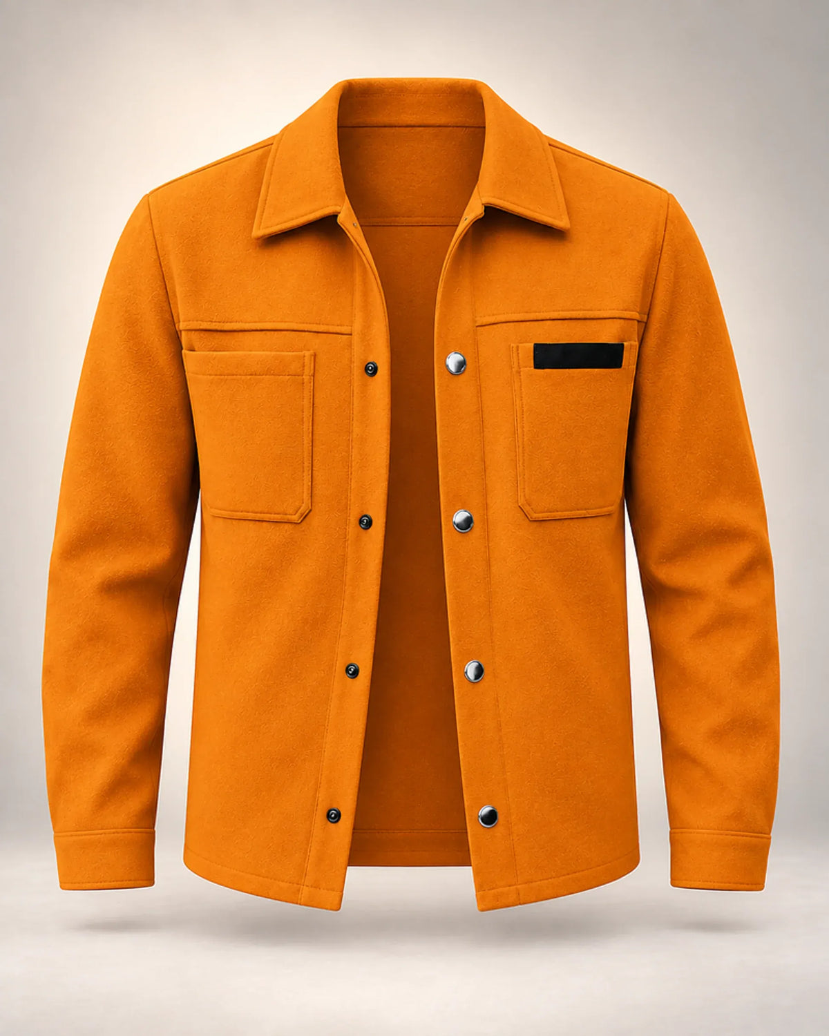 Twin-Pocket Button-Front Tweed Overshirt - photo 3