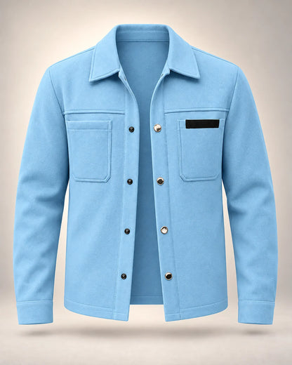 Twin-Pocket Button-Front Tweed Overshirt - photo 4